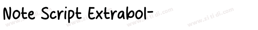 Note Script Extrabol字体转换